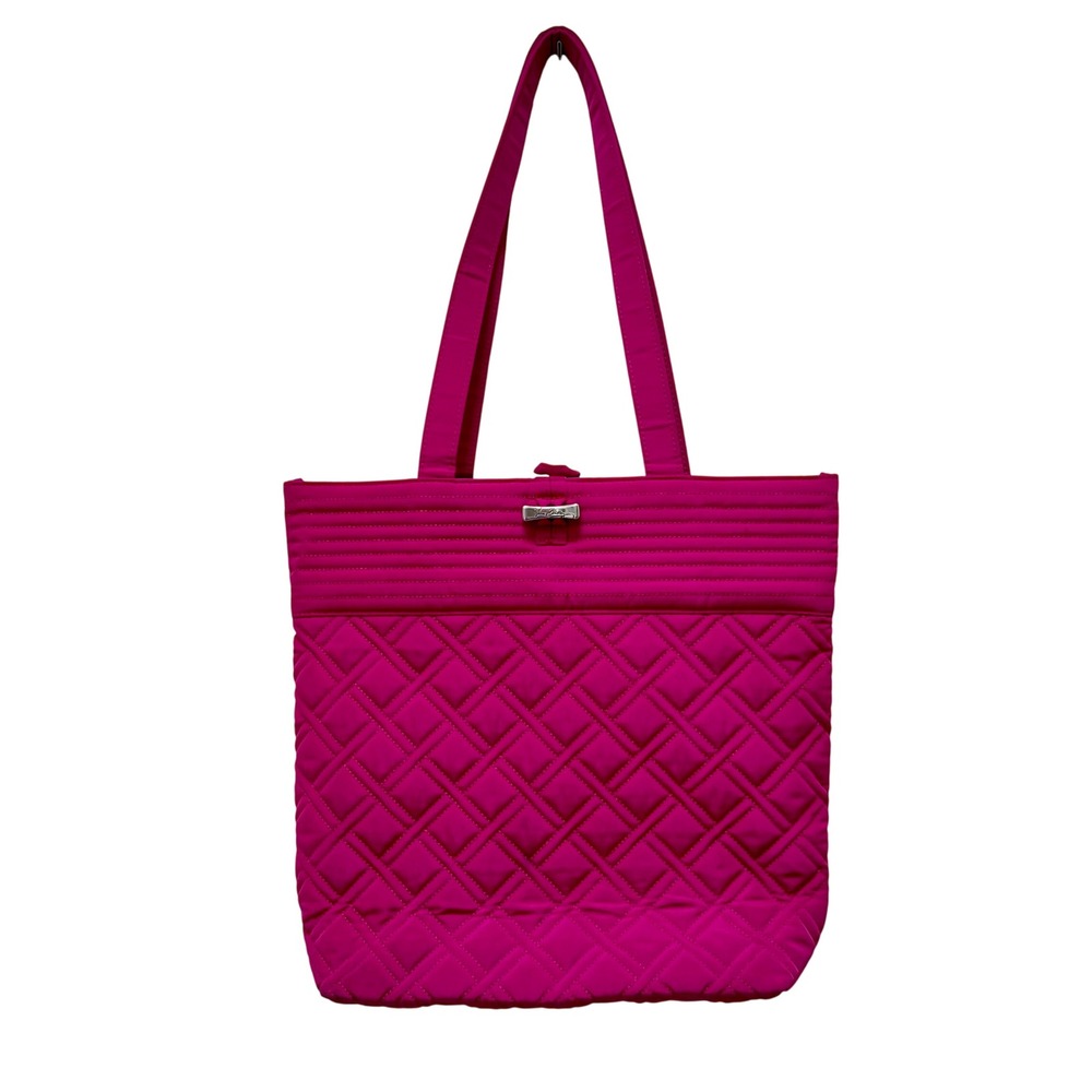 Vera Bradley Quilted Tote Bag Vibrant Pink Shoulder Bag Large